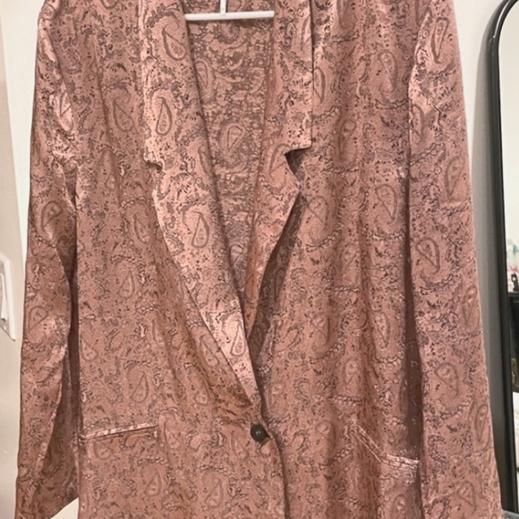 💕Free People Jacquard Paisley Pink Blazer Size Small💕‼️ - Picture 10 of 11